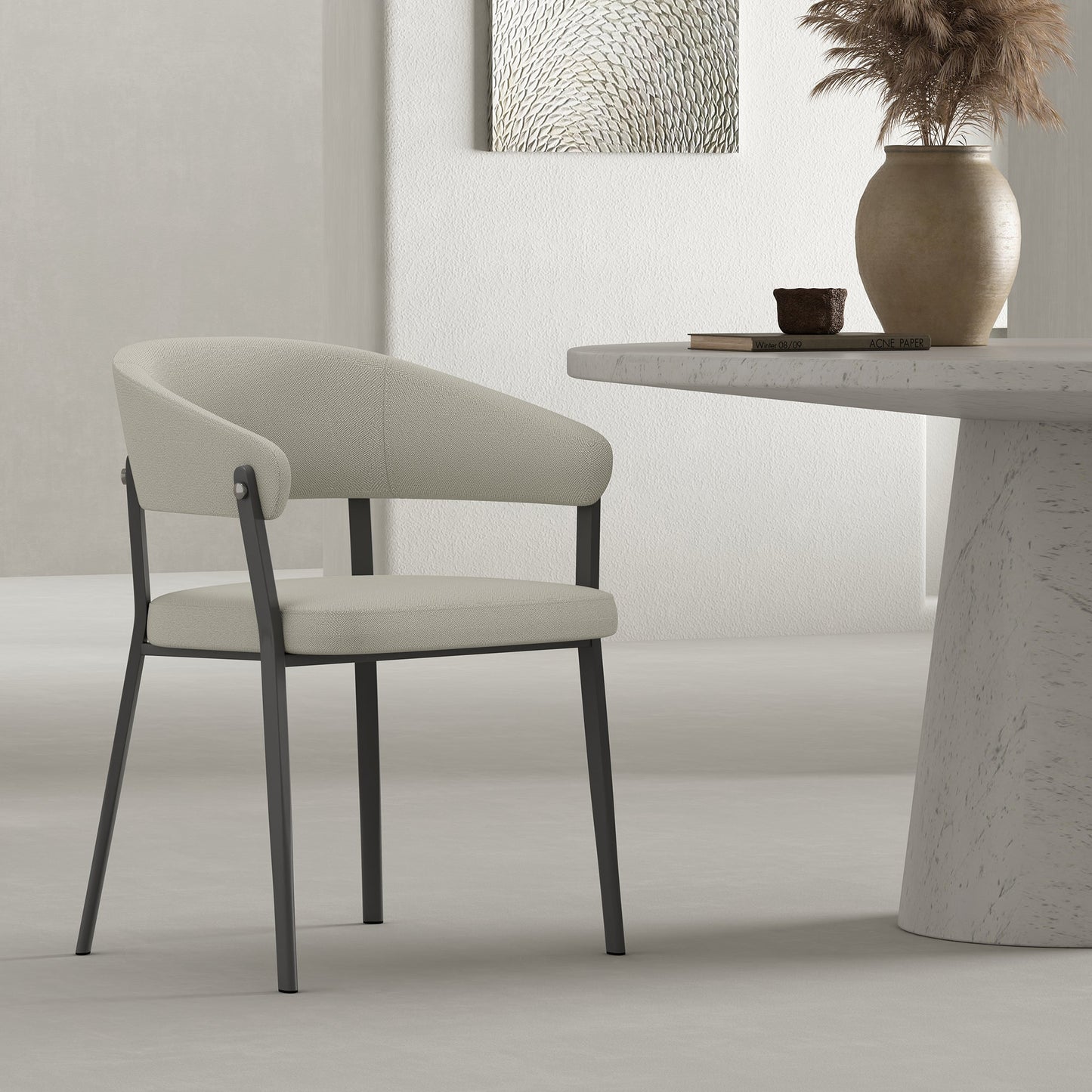 Belle Dining Chair in Oatmeal - Ornate Home