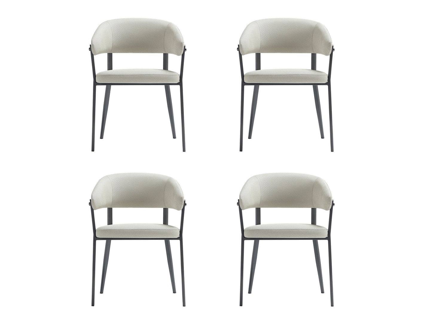 Belle Dining Chair in Oatmeal (set of 4) - Ornate Home