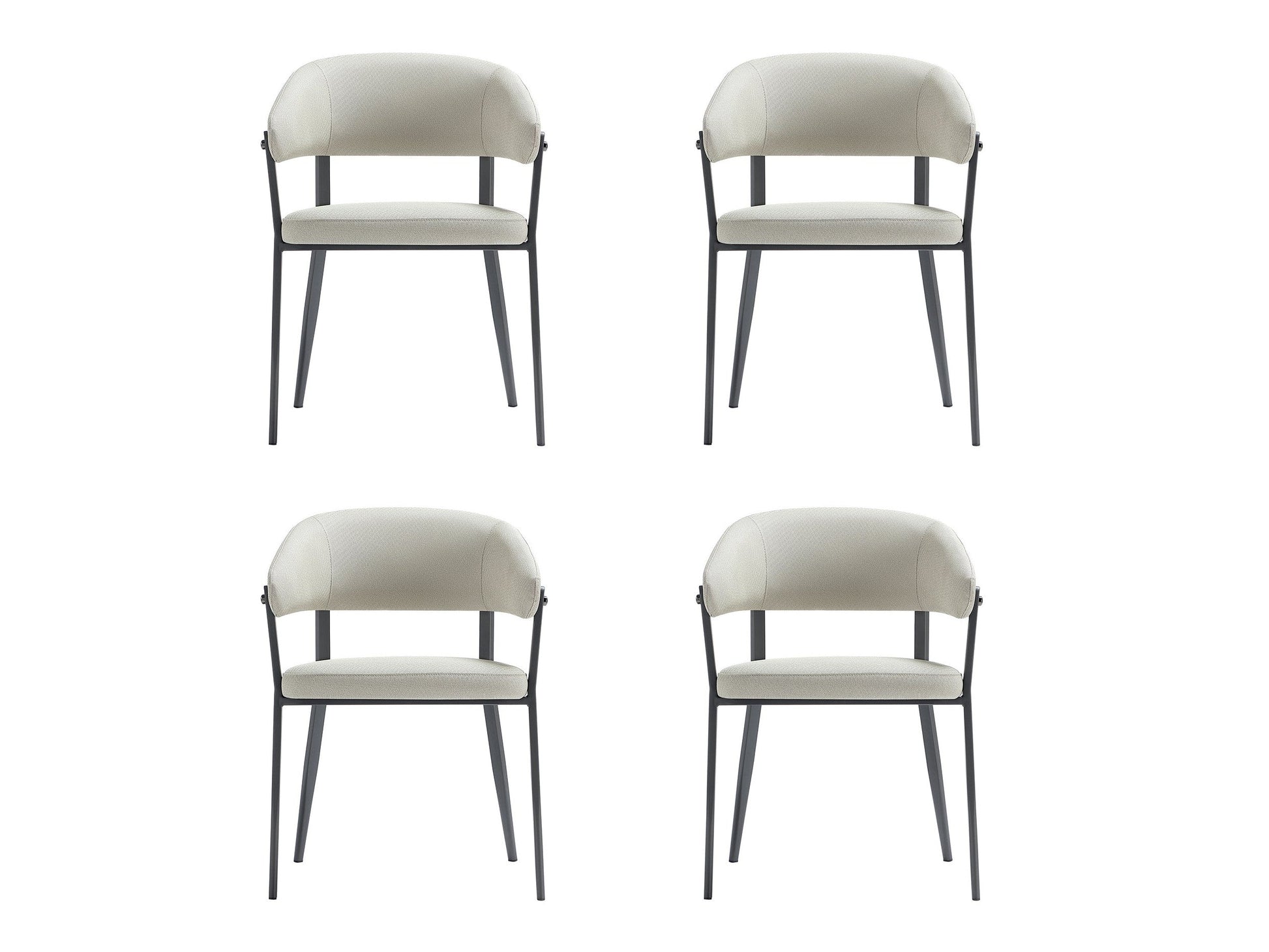 Belle Dining Chair in Oatmeal (set of 4) - Ornate Home