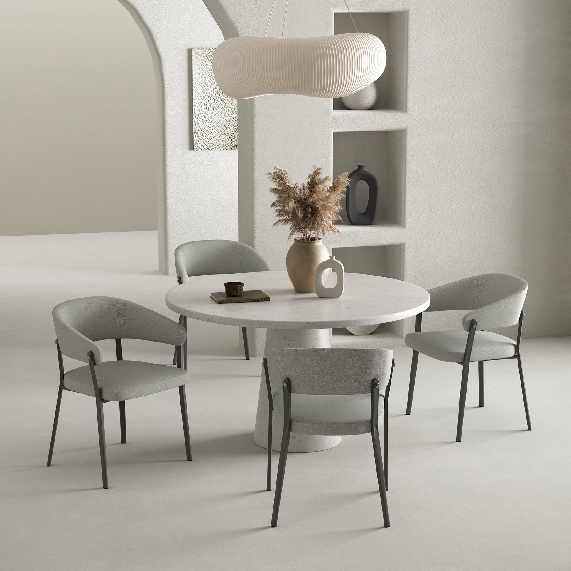 Belle Dining Chair in Stone Grey - Ornate Home