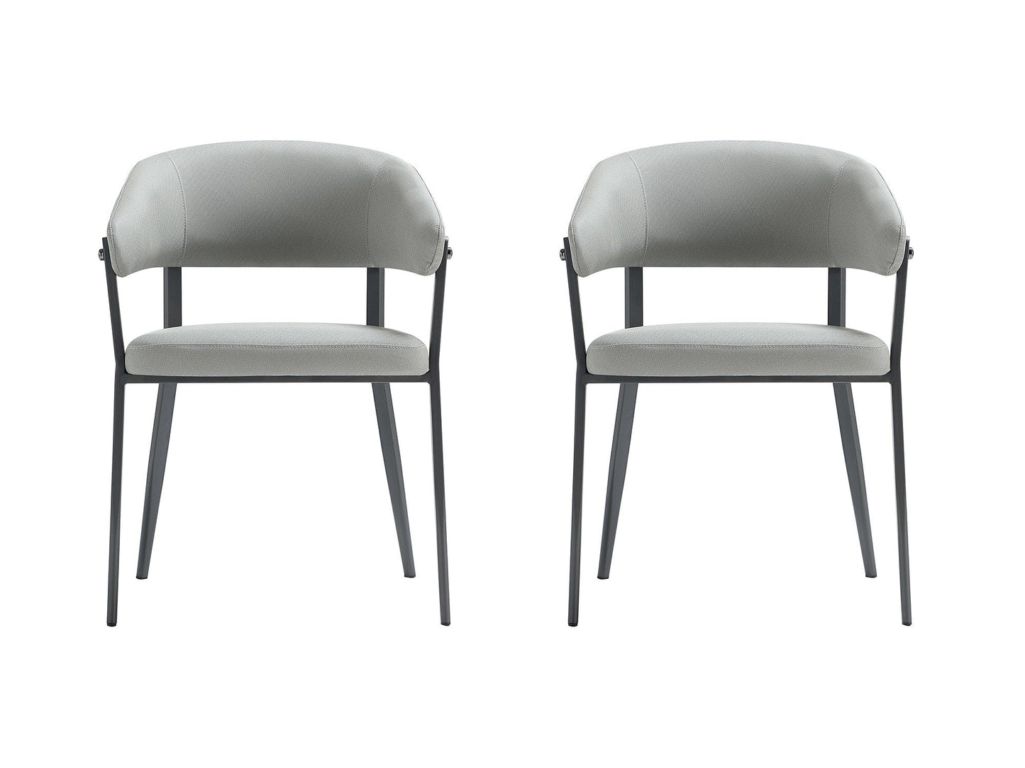 Belle Dining Chair in Stone Grey (set of 2) - Ornate Home
