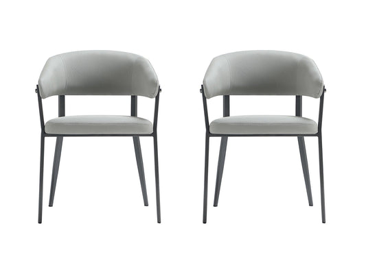 Belle Dining Chair in Stone Grey (set of 2) - Ornate Home