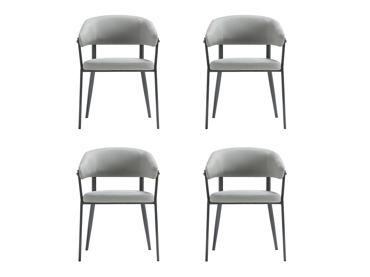 Belle Dining Chair in Stone Grey (set of 4) - Ornate Home