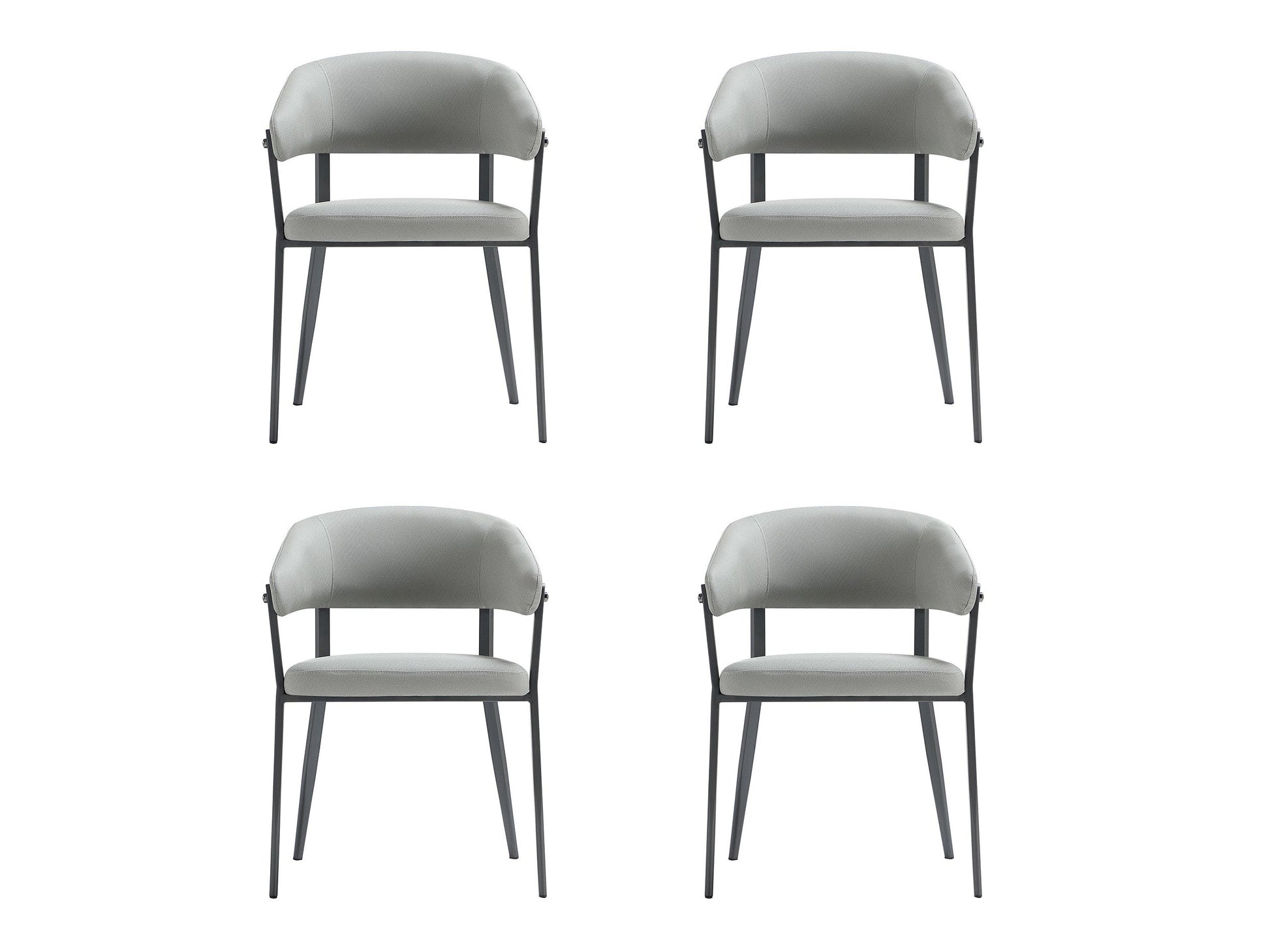 Belle Dining Chair in Stone Grey (set of 4) - Ornate Home