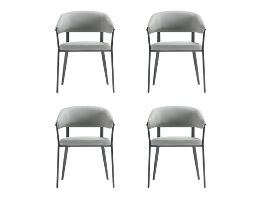 Belle Dining Chair in Stone Grey (set of 4) - Ornate Home
