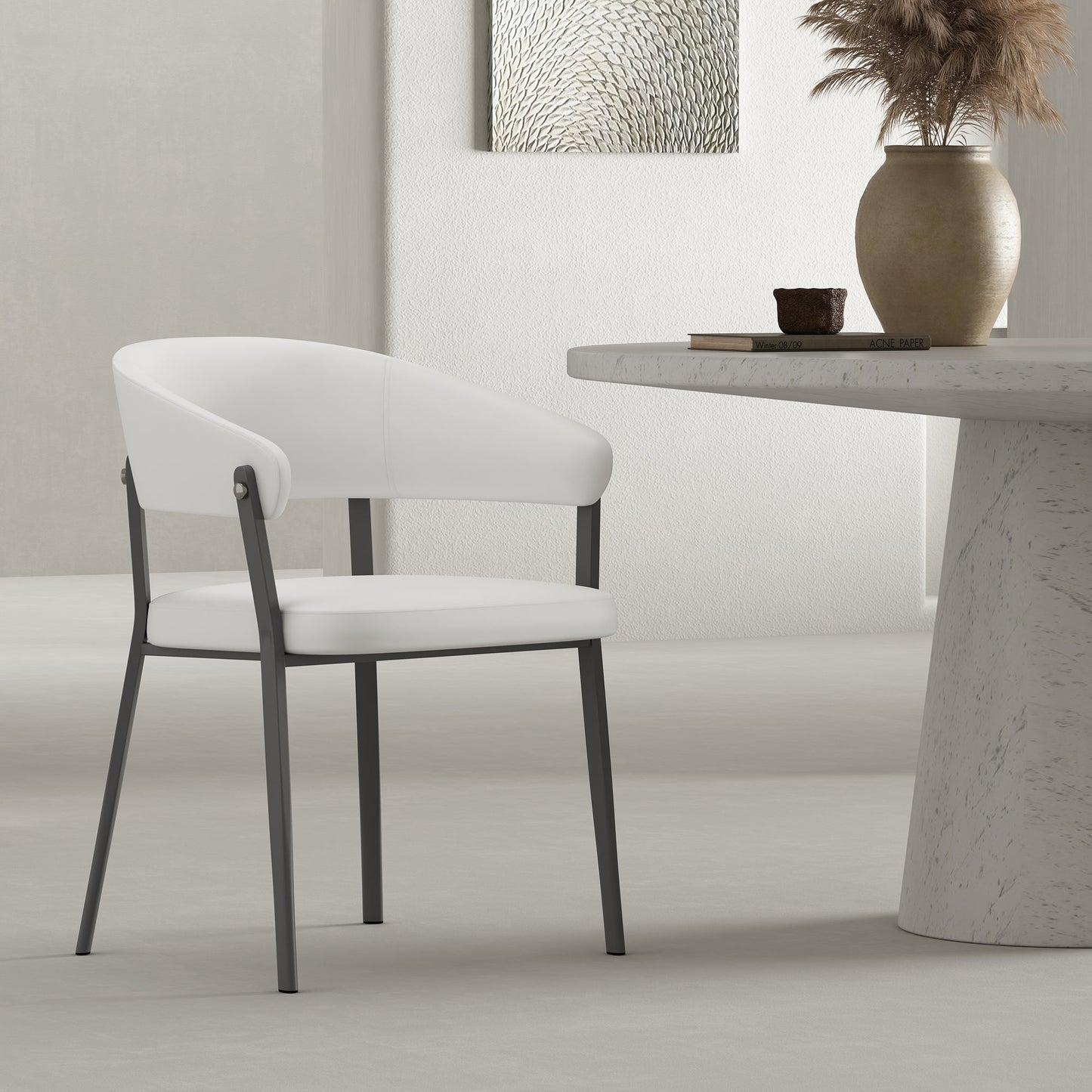 Belle Dining Chair in White - Ornate Home