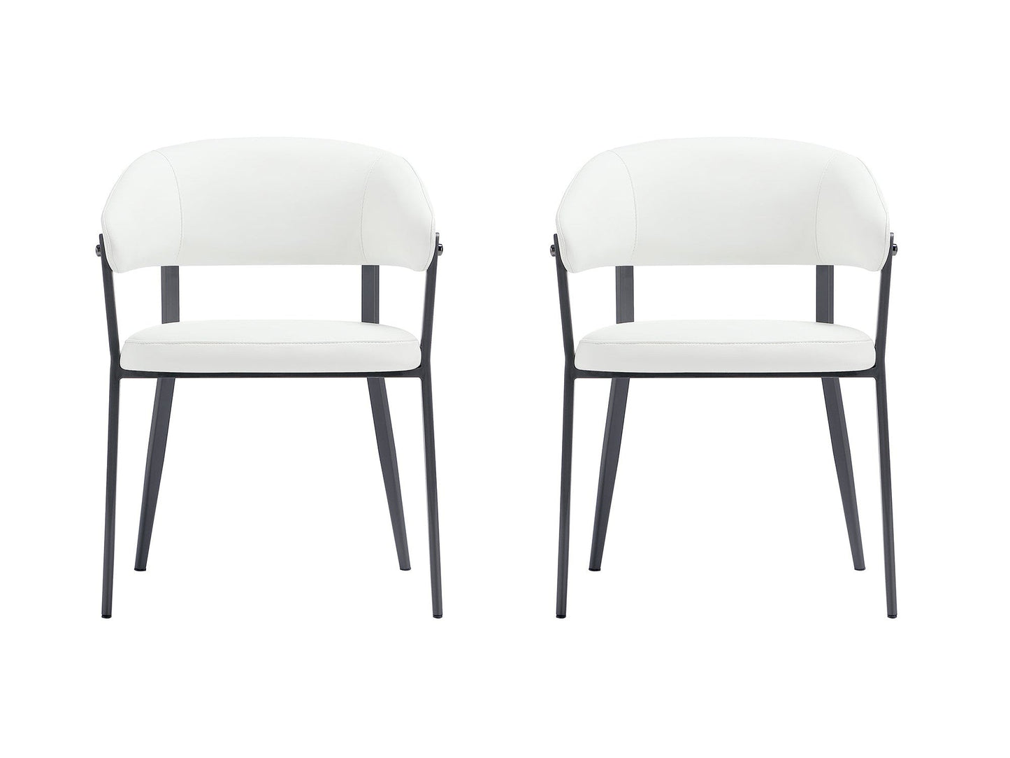 Belle Dining Chair in White (set of 2) - Ornate Home