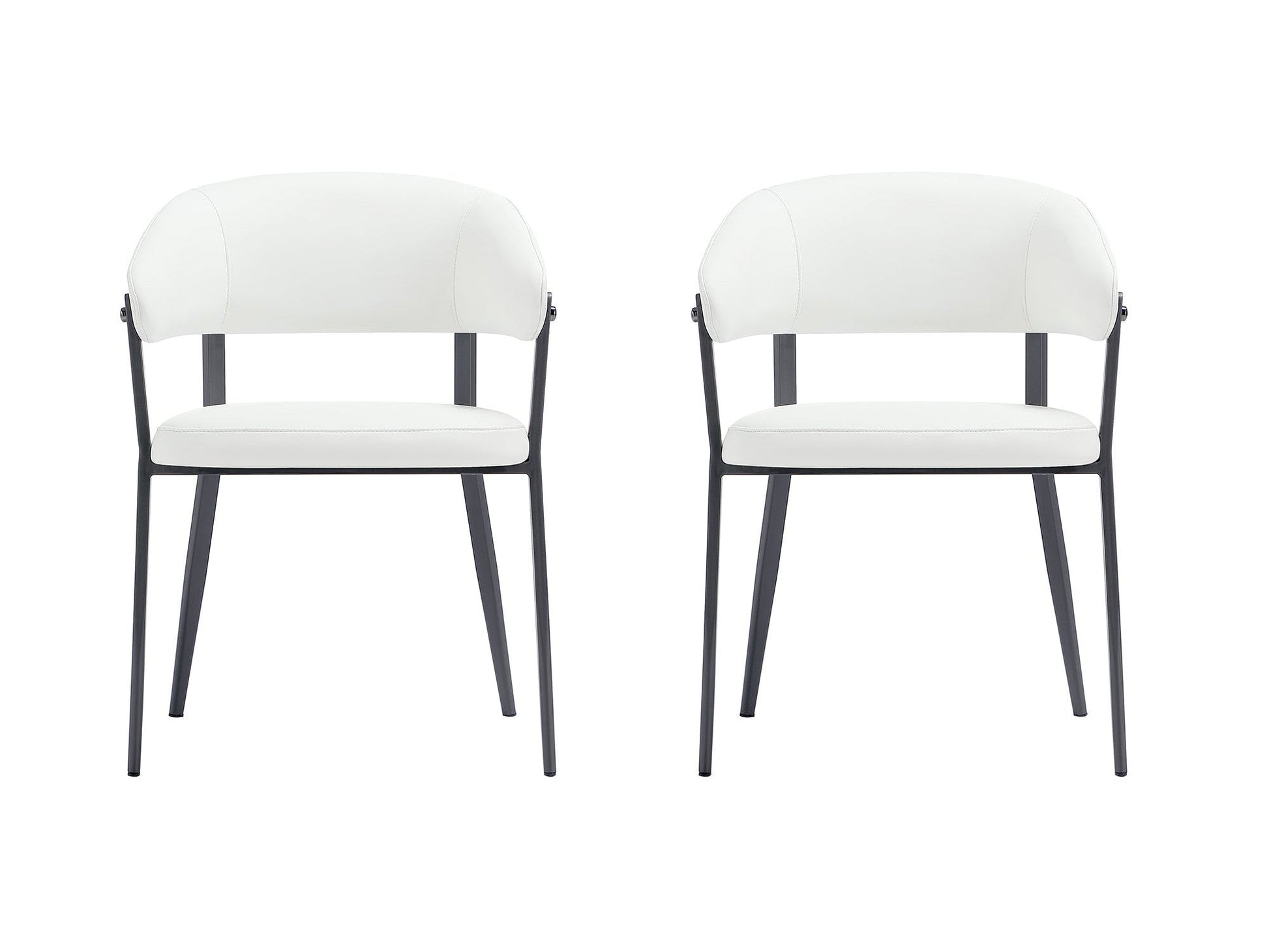 Belle Dining Chair in White (set of 2) - Ornate Home