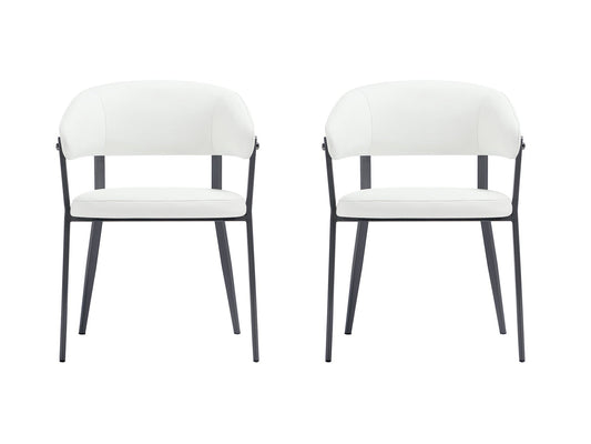 Belle Dining Chair in White (set of 2) - Ornate Home