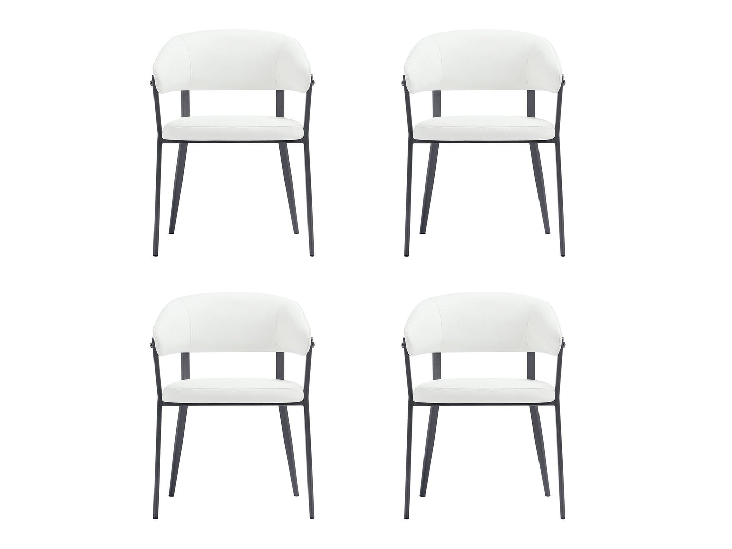 Belle Dining Chair in White (set of 4) - Ornate Home