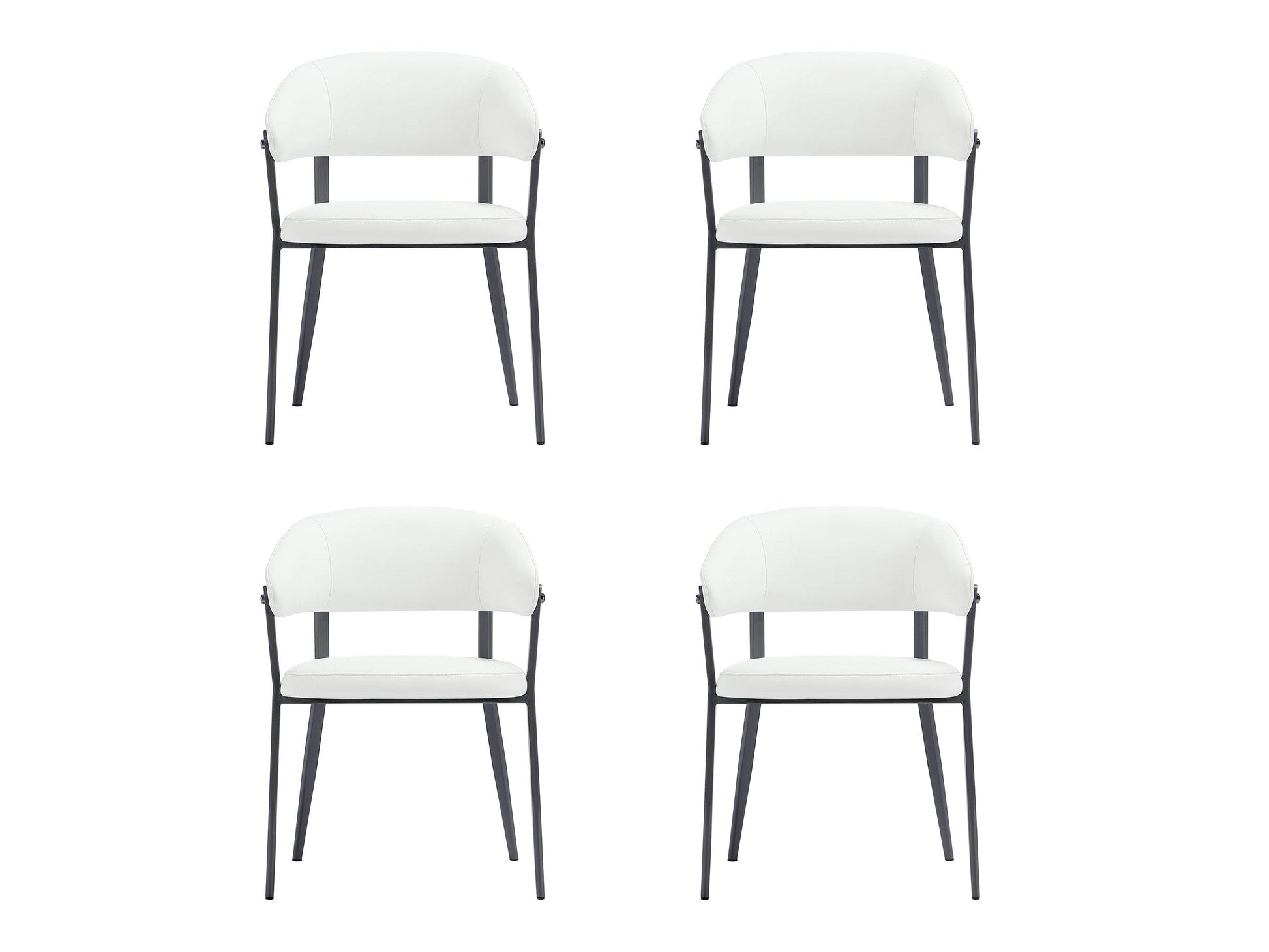 Belle Dining Chair in White (set of 4) - Ornate Home