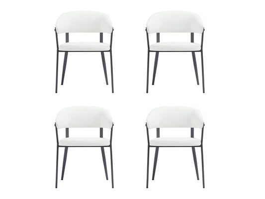 Belle Dining Chair in White (set of 4) - Ornate Home