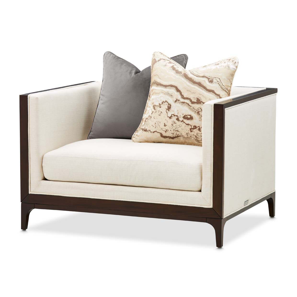 Belmont Place Espresso/Cream Matching Chair - Ornate Home