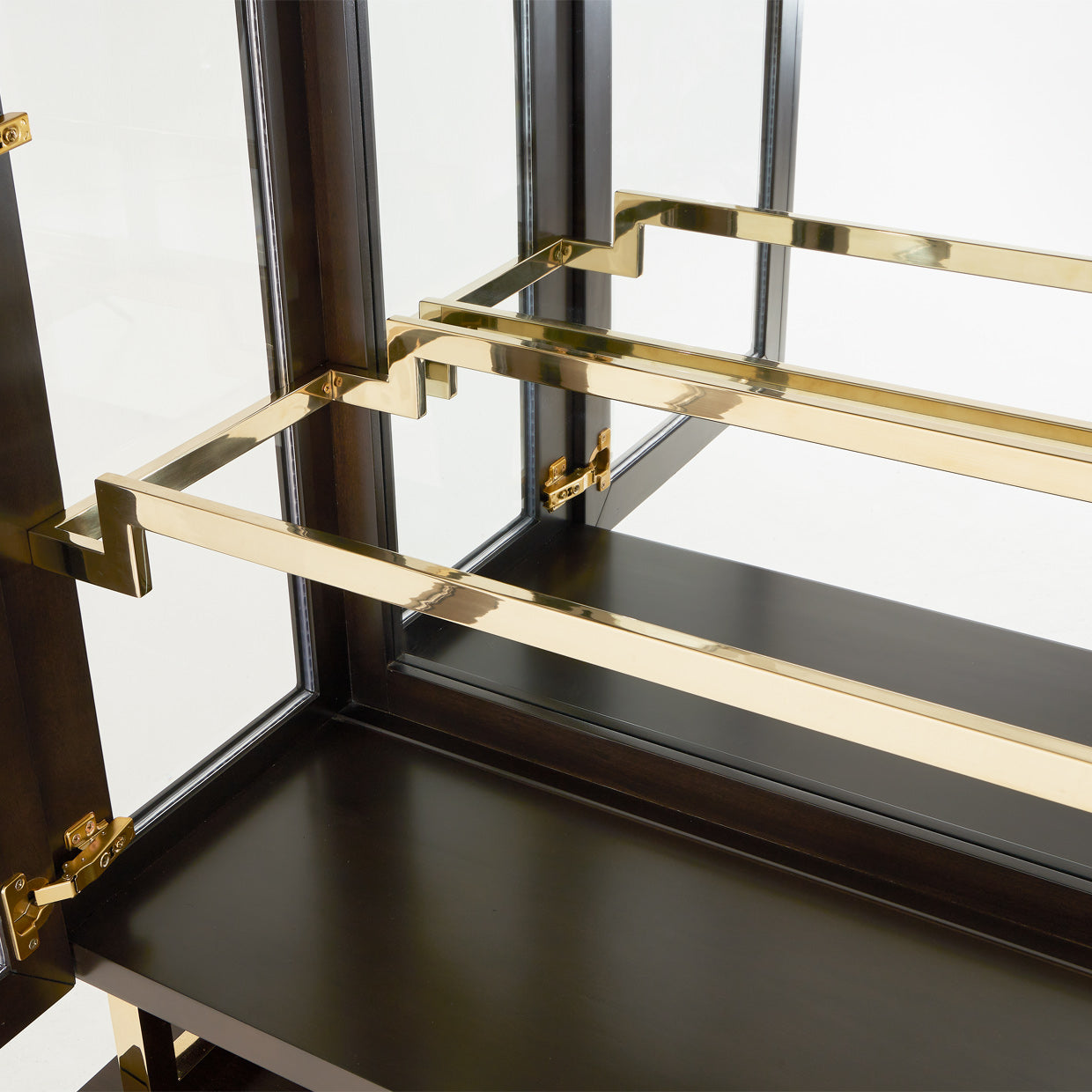 Belmont Place Espresso Display Cabinet - Ornate Home