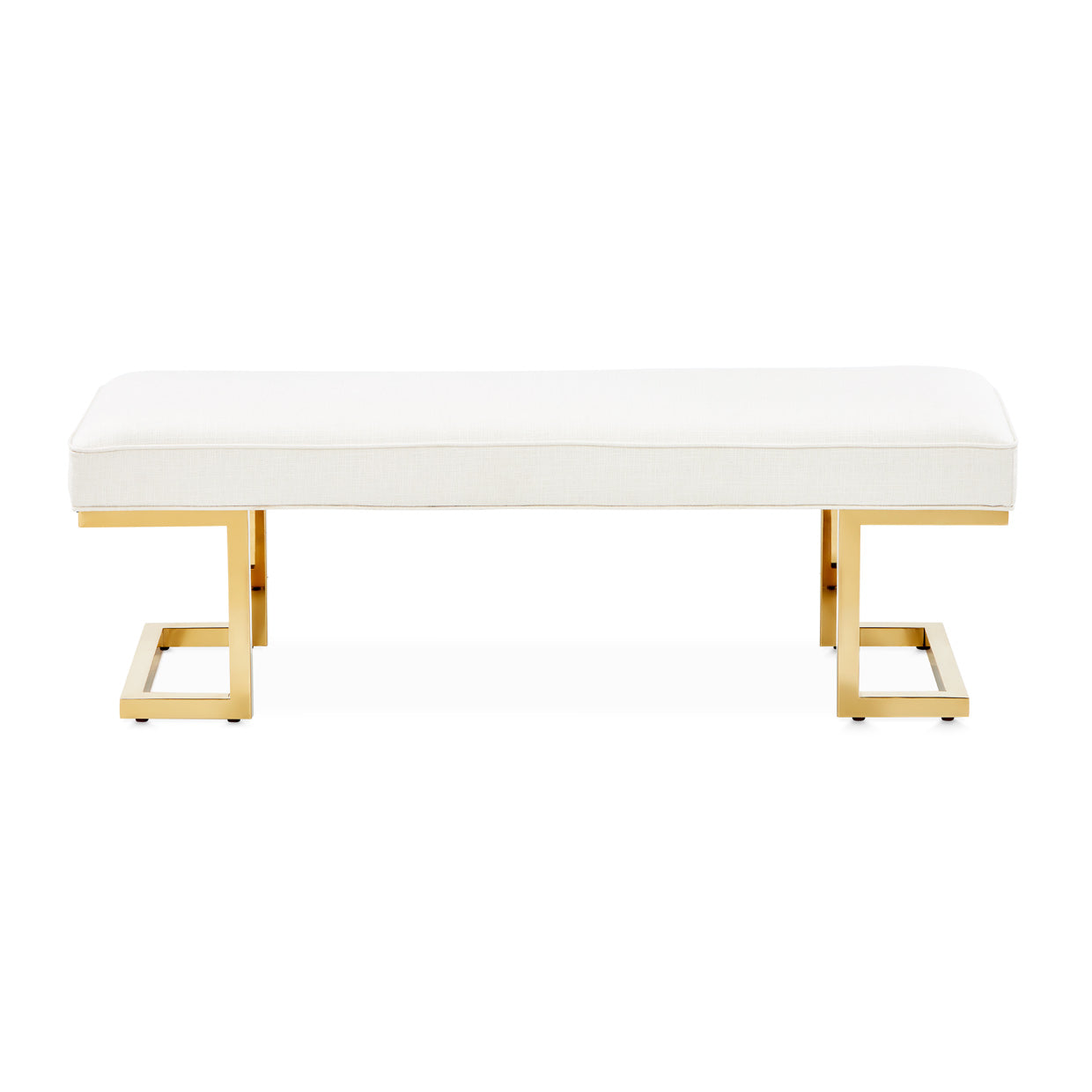 Belmont Place Gold/Cream Bed Bench - Ornate Home