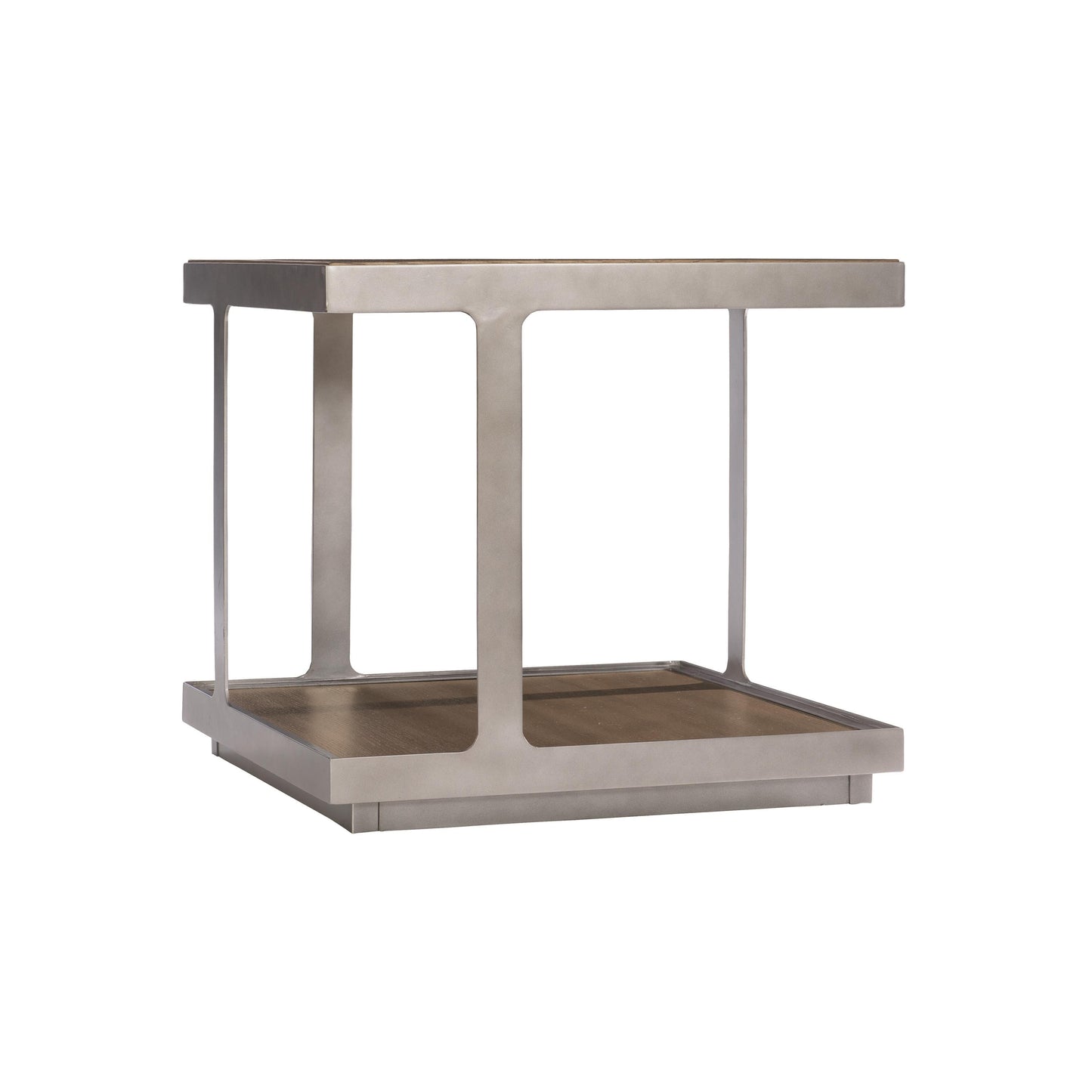 Belvedere Antiqued Pewter/Portobello Side Table - Ornate Home
