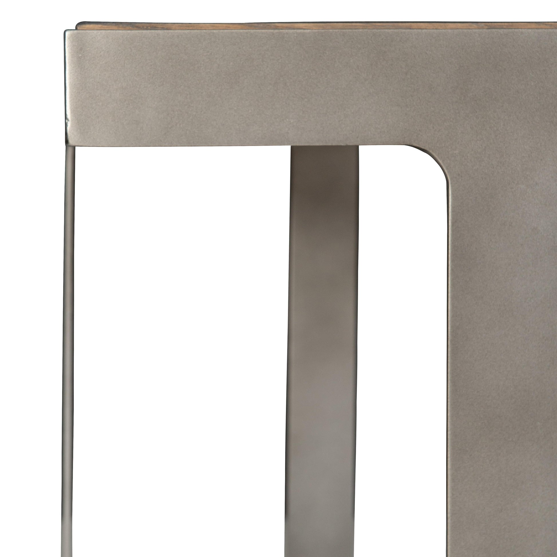 Belvedere Antiqued Pewter/Portobello Side Table - Ornate Home