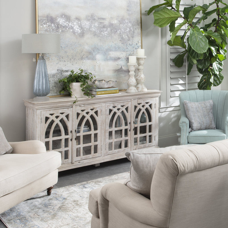 Bengal Manor White Cathedral Sideboard - Ornate Home