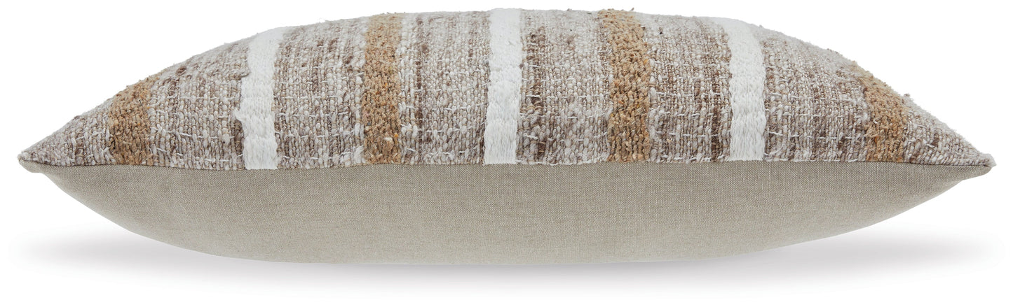 Benish Tan/Brown/White Pillow- Viva Furn