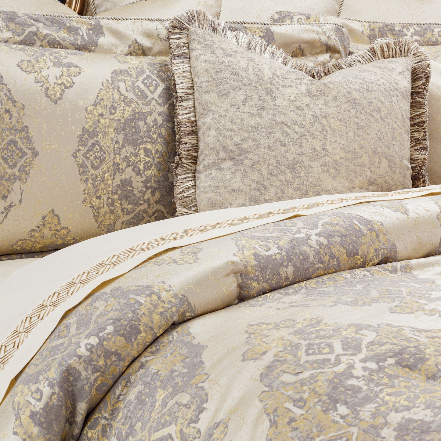 Bennett Champagne Comforter Set - Ornate Home