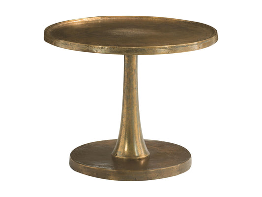 Benson Vintage Brass Round Side Table - Ornate Home