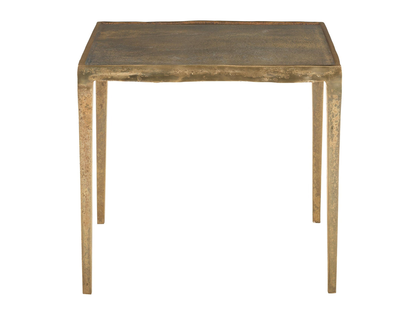 Benson Vintage Brass Square Side Table - Ornate Home