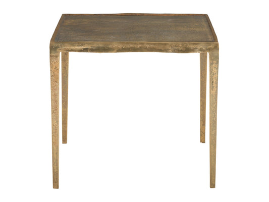 Benson Vintage Brass Square Side Table - Ornate Home