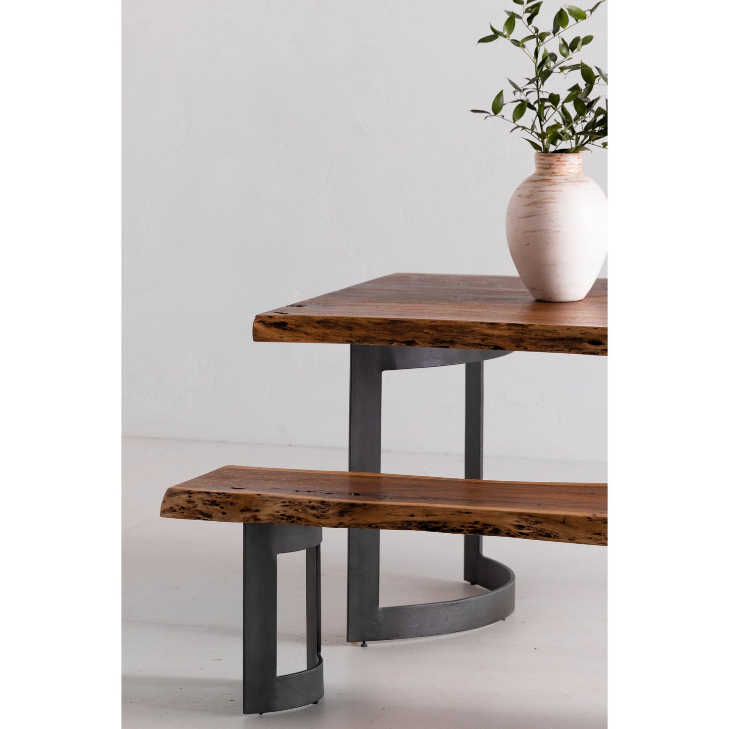 Bent Brown Small Bench - Ornate Home