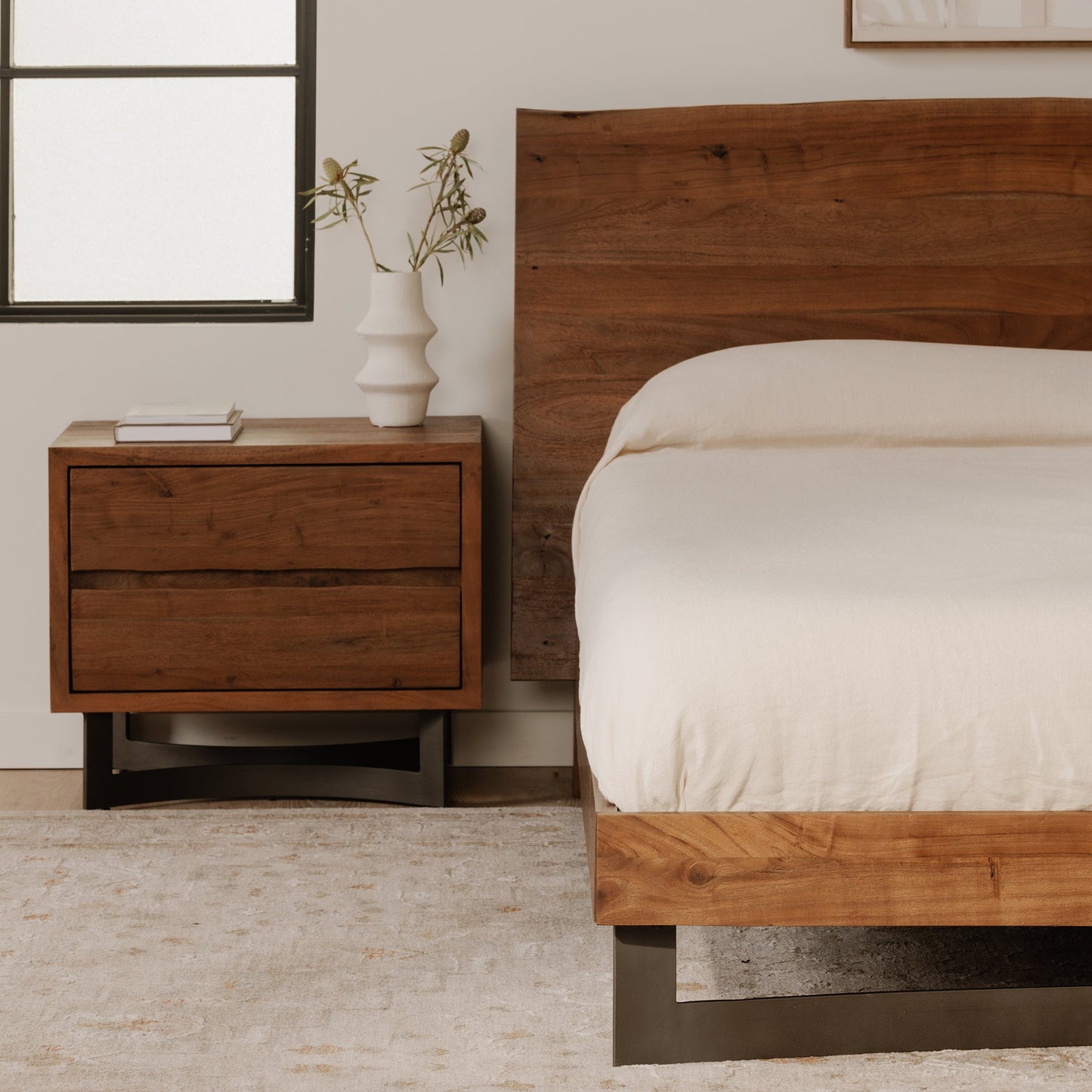 Bent Natural Nightstand - Ornate Home