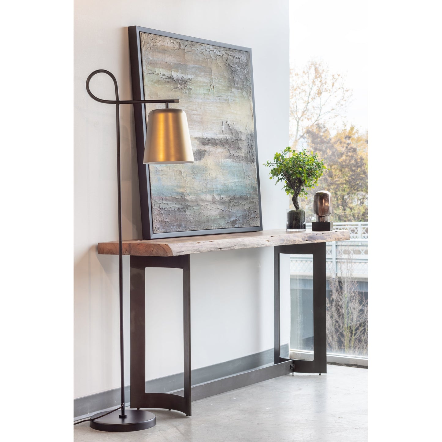 Bent Natural Table Console - Ornate Home