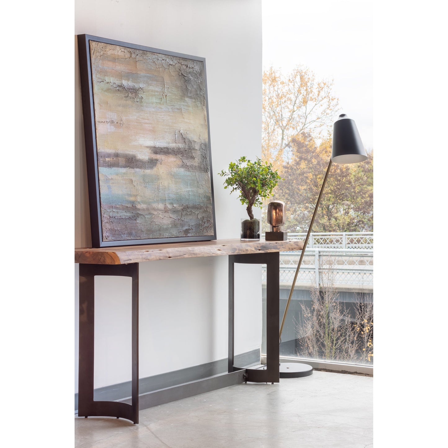 Bent Natural Table Console - Ornate Home