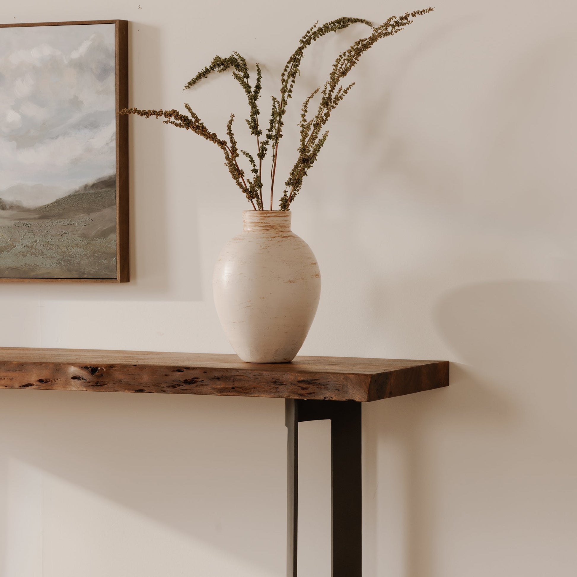 Bent Natural Table Console - Ornate Home