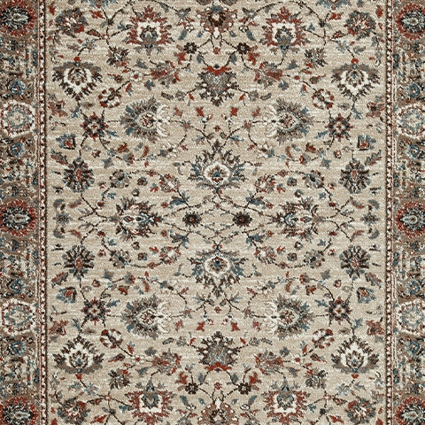 Beritham Blue/Brown/Beige Large Rug- Viva Furn