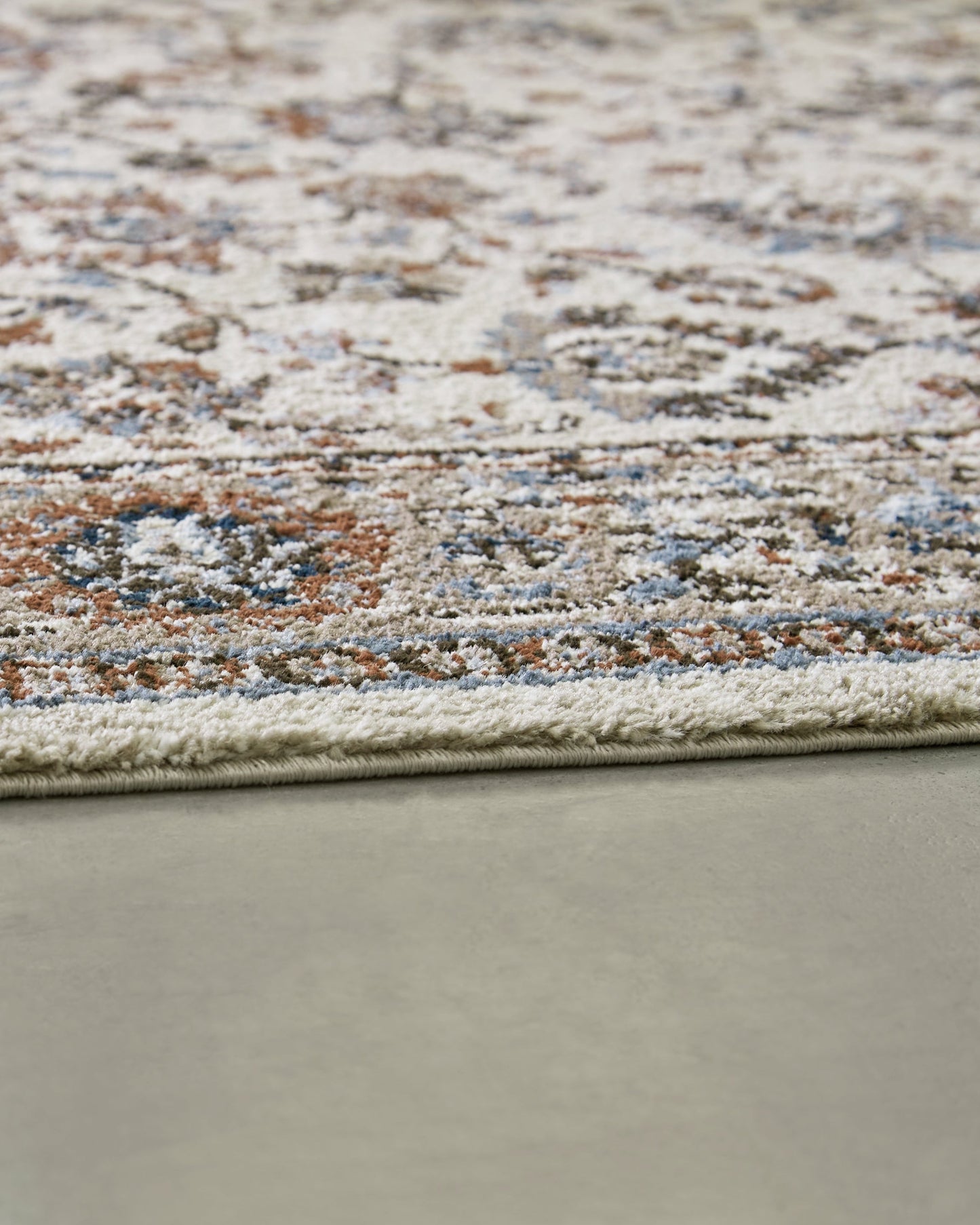 Beritham Blue/Brown/Beige Large Rug- Viva Furn