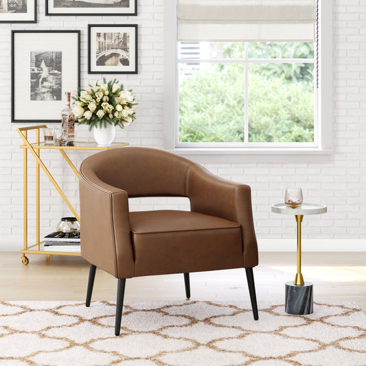 Berkeley Vintage Brown Accent Chair - Ornate Home