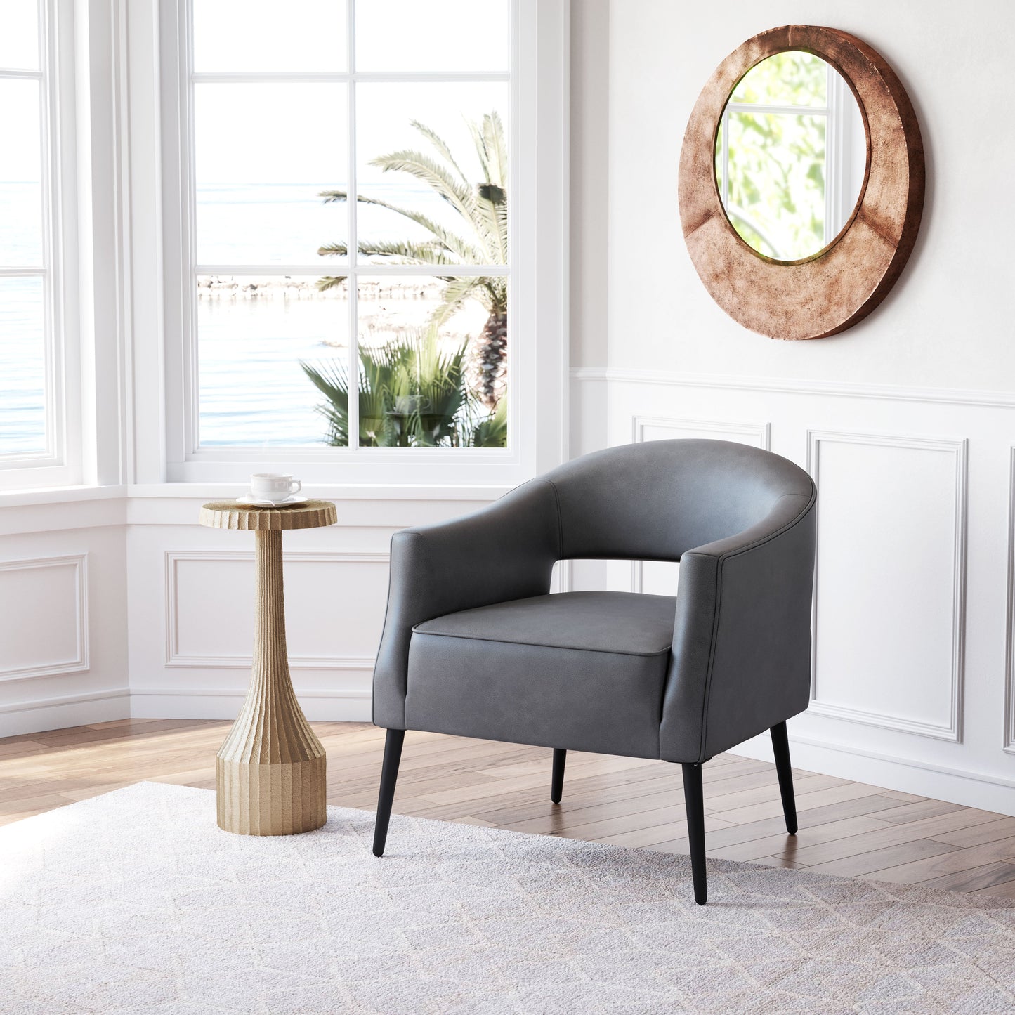 Berkeley Vintage Gray Accent Chair - Ornate Home