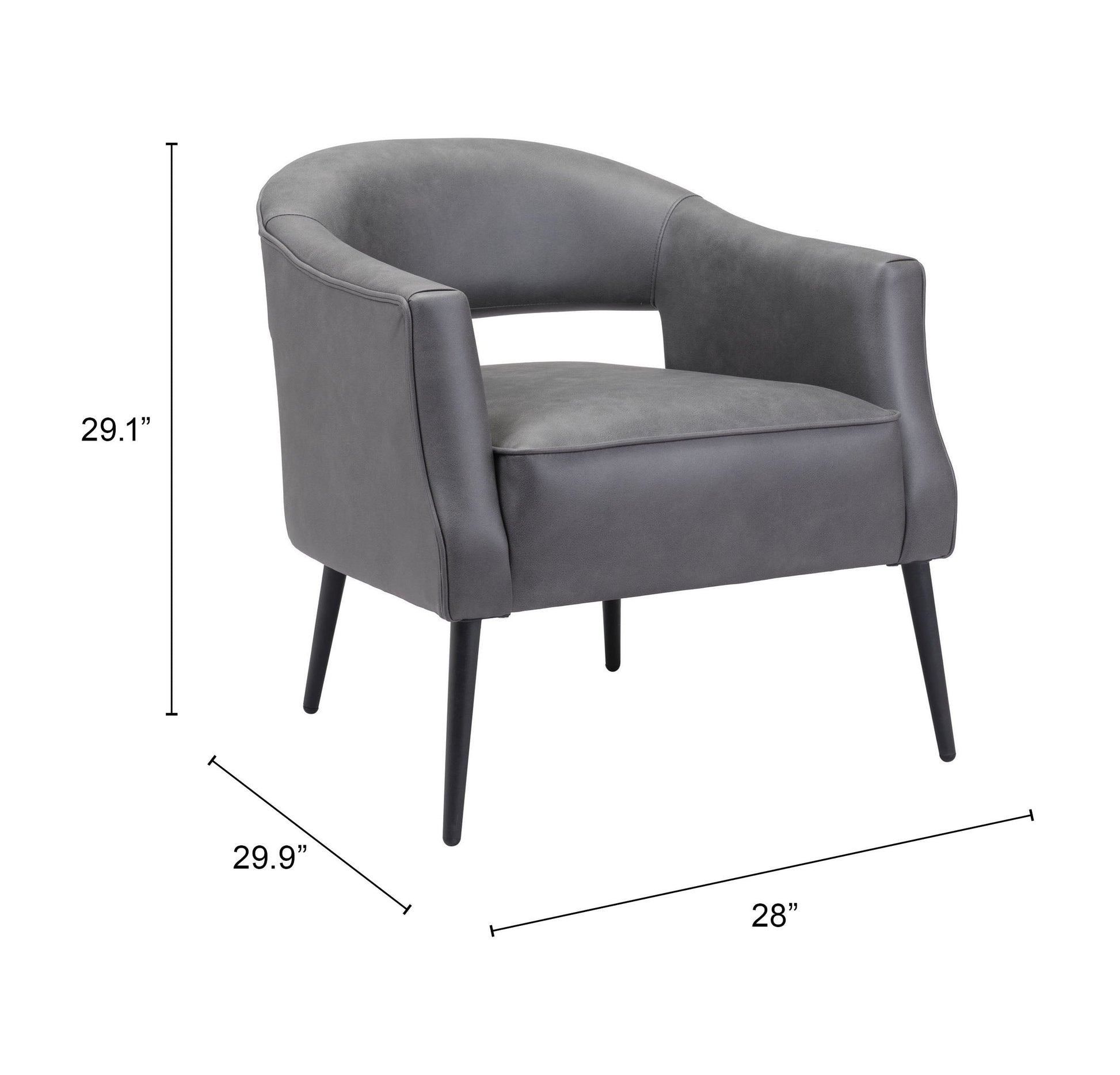 Berkeley Vintage Gray Accent Chair - Ornate Home