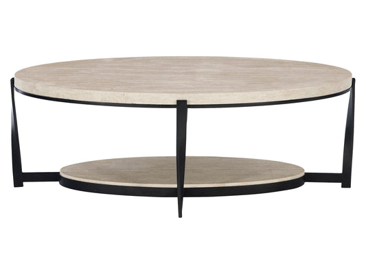 Berkshire Laminated Stone/Steel Cocktail Table (53" W) - Ornate Home