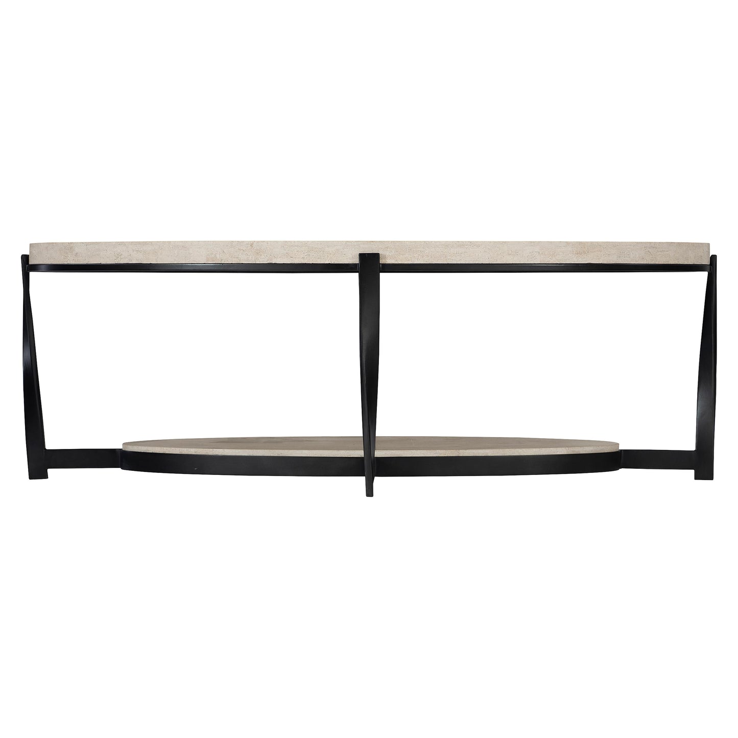 Berkshire Laminated Stone/Steel Cocktail Table (53" W) - Ornate Home