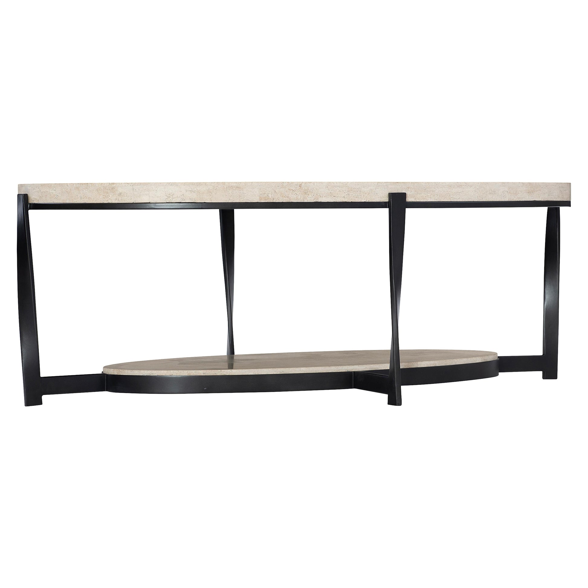 Berkshire Laminated Stone/Steel Cocktail Table (53" W) - Ornate Home