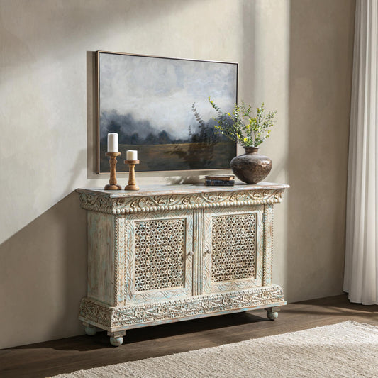 Beth Seaside Blue 2 Door Cabinet - Ornate Home