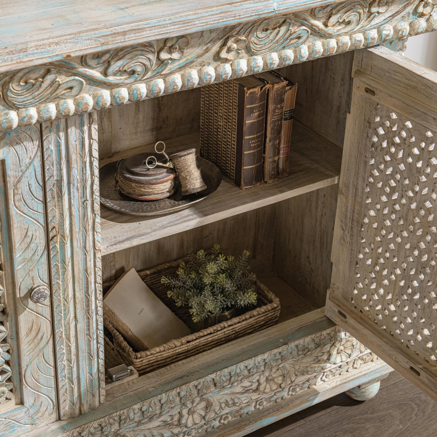 Beth Seaside Blue 2 Door Cabinet - Ornate Home