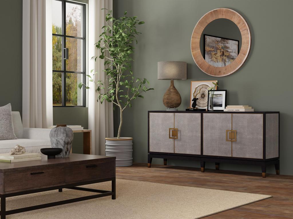 Beto Tan Four Door Sideboard - Ornate Home