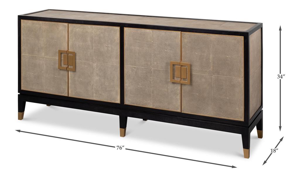 Beto Tan Four Door Sideboard - Ornate Home