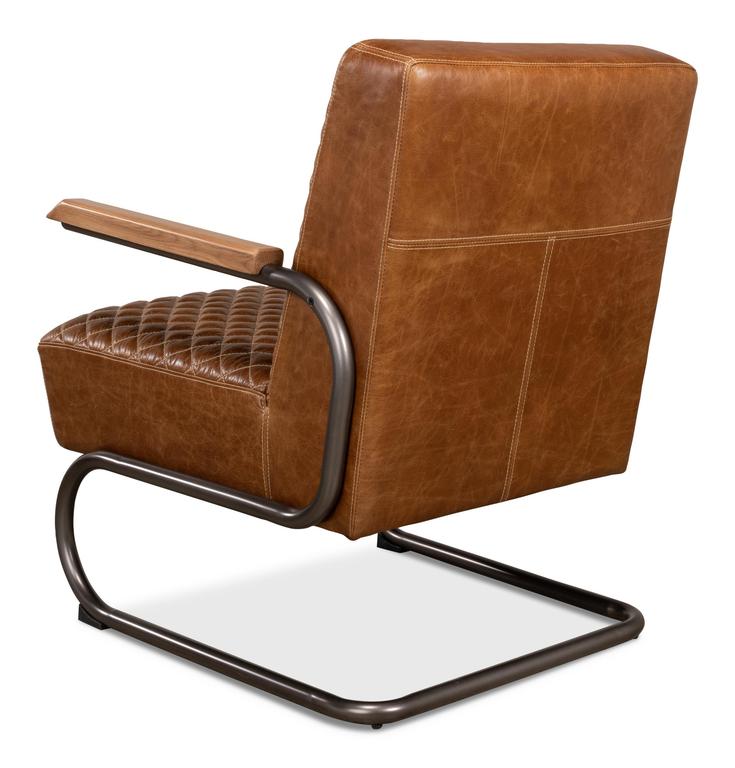 Beverly Hills Brown Chair Leather - Ornate Home
