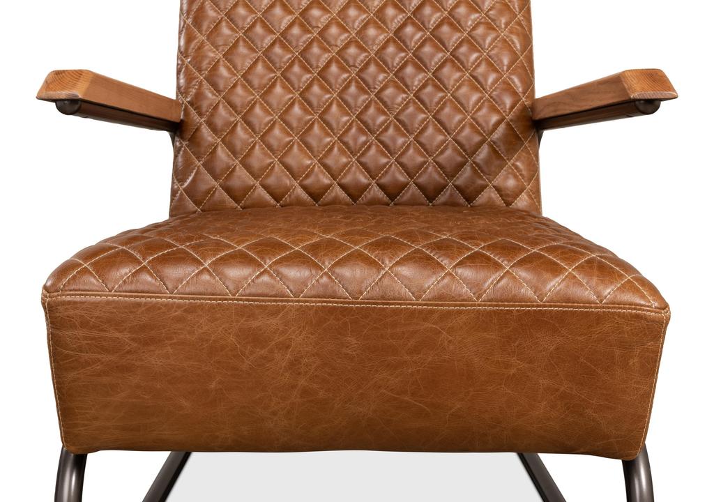 Beverly Hills Brown Chair Leather - Ornate Home