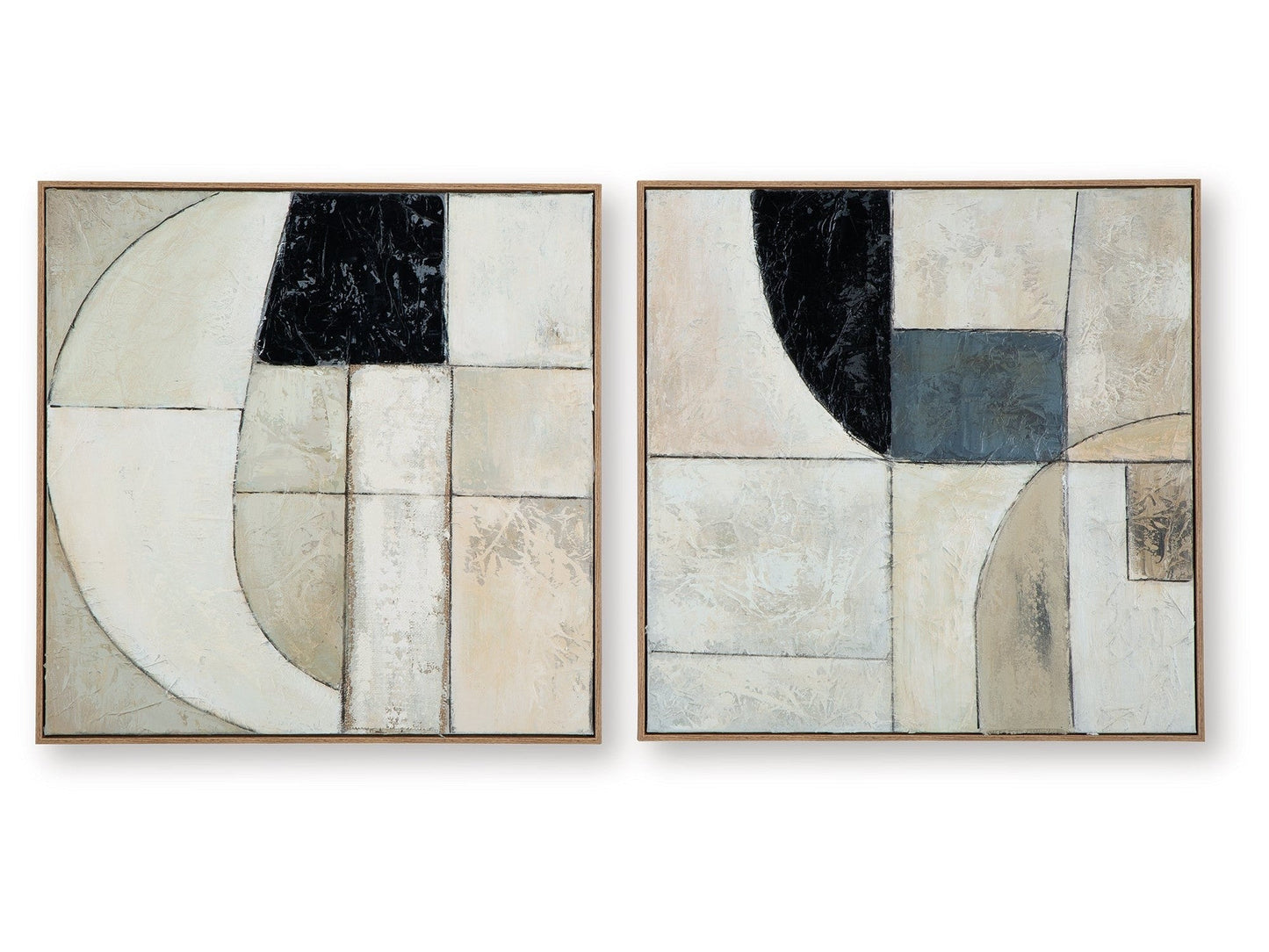 Bexlen Tan/Taupe/Black Wall Art Set- Viva Furn