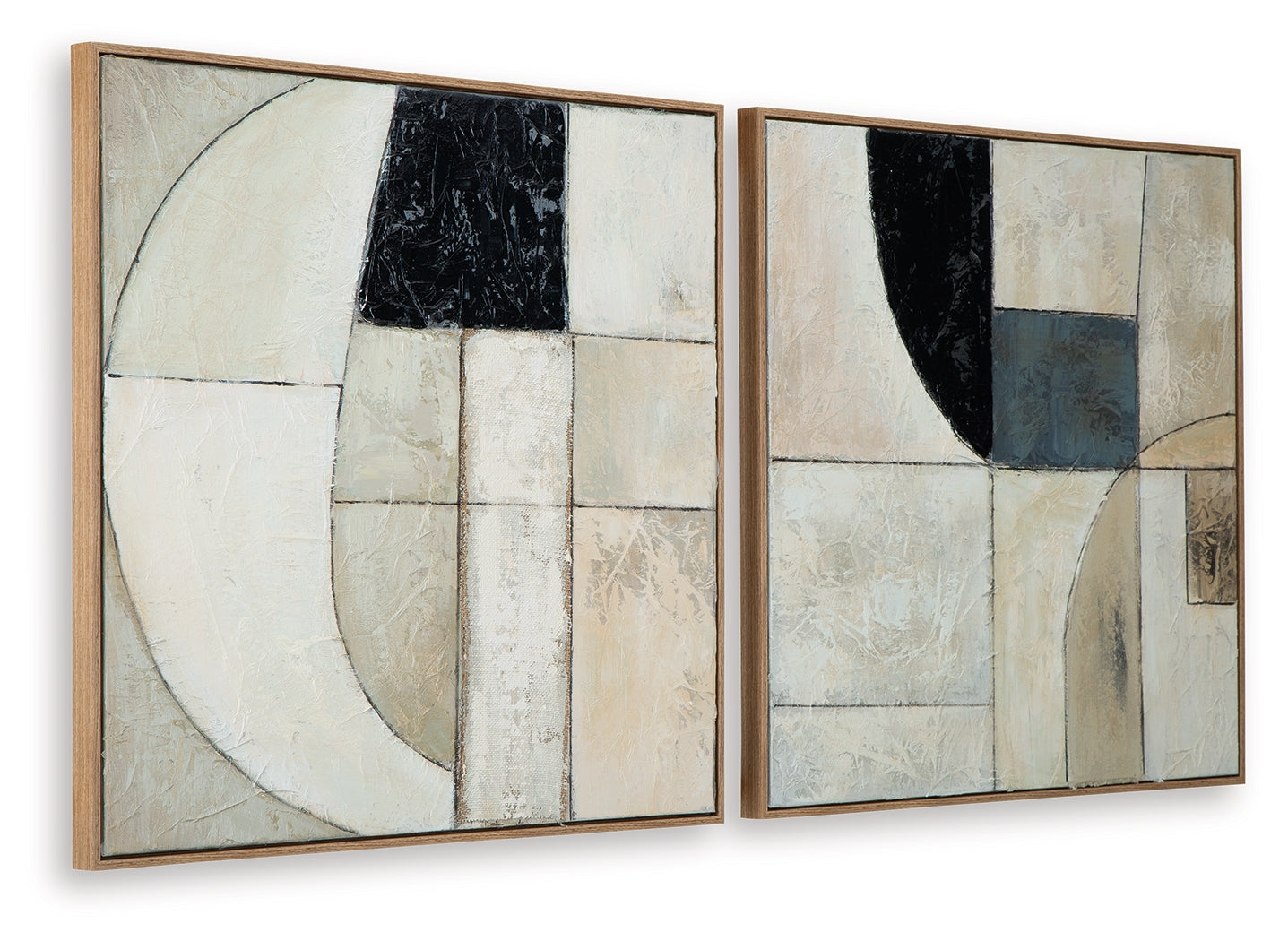 Bexlen Tan/Taupe/Black Wall Art Set- Viva Furn