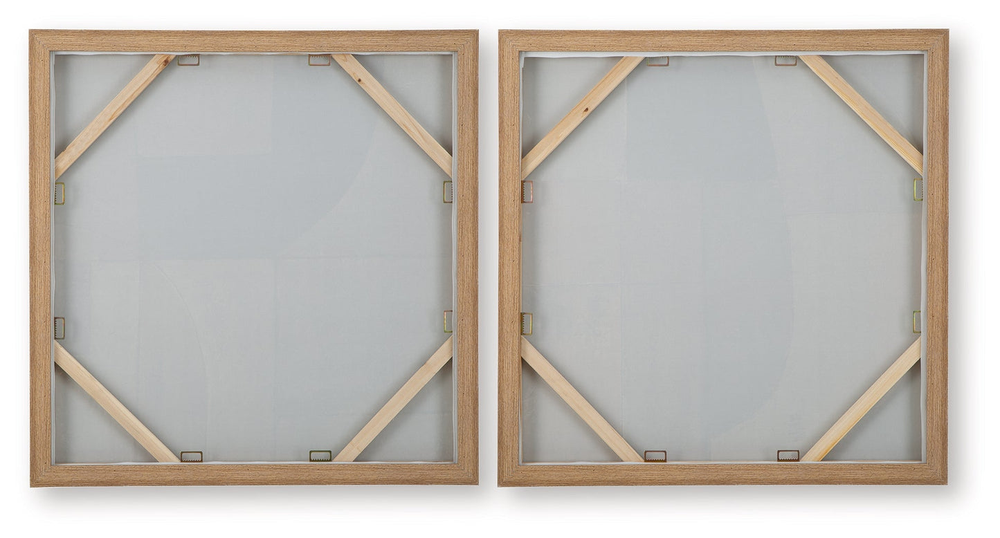 Bexlen Tan/Taupe/Black Wall Art Set- Viva Furn