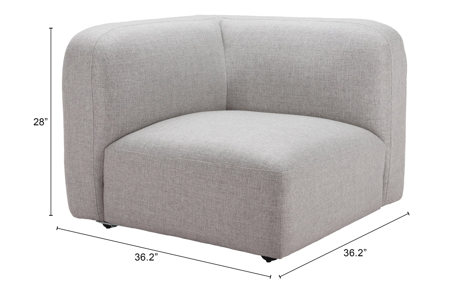 Biak Gray Corner Chair - Ornate Home